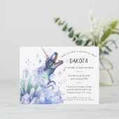 渦巻結晶 |ファンタジーカラフルのベビーシャワー 招待状 (スタンド正面)