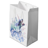 渦巻結晶 | Unicorn恐竜の神秘的なパーティー ミディアムペーパーバッグ (裏面アングル)