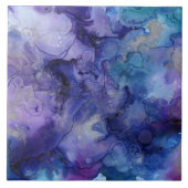 渦巻絵を描きセラミックタイル タイル (正面)