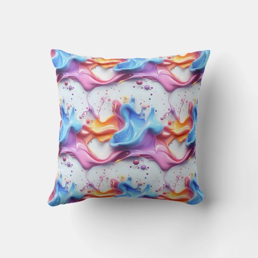 渦巻絵を描き模様 クッション (裏面)