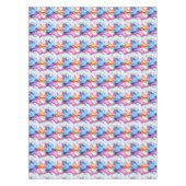 渦巻絵を描き模様 テーブルクロス (正面)