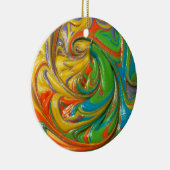 渦巻絵を描 セラミックオーナメント (右)