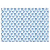 渦巻芸術的き模様の青コーヒーカップ テーブルクロス (正面(横))