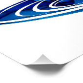 渦巻芸術的き模様の青コーヒーカップ ポスター (コーナー)