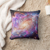 渦巻銀河と星雲の宇宙パターン クッション (ブランケット)