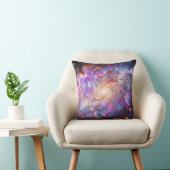 渦巻銀河と星雲の宇宙パターン クッション (椅子)