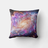 渦巻銀河と星雲の宇宙パターン クッション (裏面)