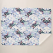 渦巻雲 | Mystical Unicorn角のある恐竜 シェルパブランケット (正面(横))