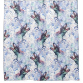 渦巻雲 | Mystical Unicorn角のある恐竜 シャワーカーテン (正面)