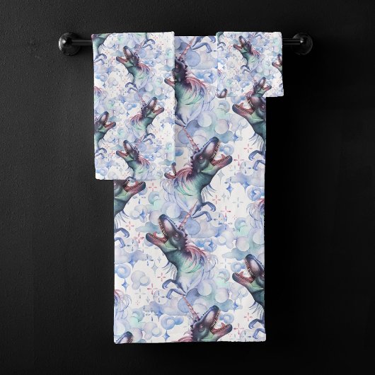 渦巻雲 | Mystical Unicorn角のある恐竜 バスタオルセット