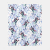 渦巻雲 | Mystical Unicorn角のある恐竜 フリースブランケット (正面)