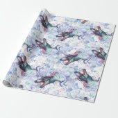 渦巻雲 | Mystical Unicorn角のある恐竜 ラッピングペーパー (アンロールド)