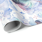 渦巻雲 | Mystical Unicorn角のある恐竜 ラッピングペーパー (ロールコーナー)