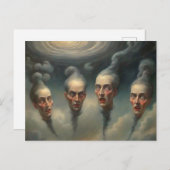 渦巻風変わりき状はがき ポストカード (正面/裏面)