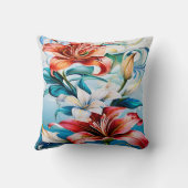 渦巻鮮やかきに囲まれた開花の花 クッション (裏面)