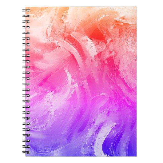 渦巻鮮やかく光の色 ノートブック (正面)