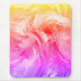 渦巻鮮やかく光の色 マウスパッド