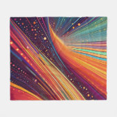 渦抽象芸術 フリースブランケット (正面(横))