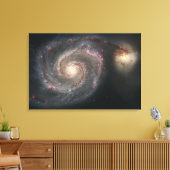 渦流銀河系(M51)とコンパニオン銀河系 キャンバスプリント (インサイチュ (リビング))