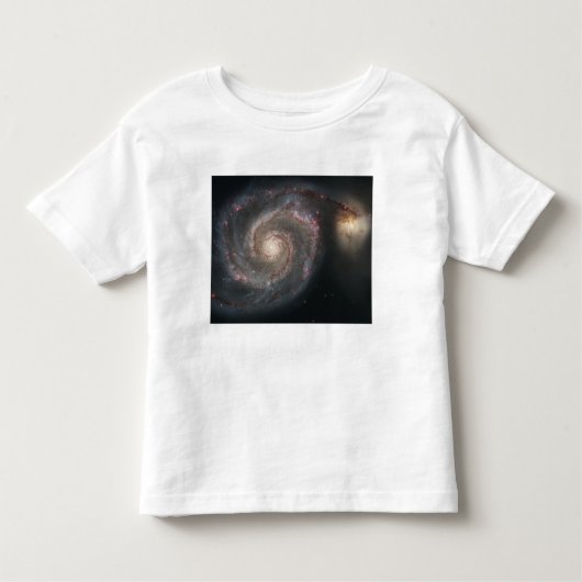 渦流銀河系(M51)とコンパニオン銀河系 トドラーTシャツ (正面)