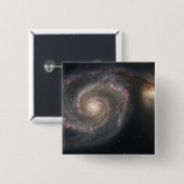 渦流銀河系(M51)とコンパニオン銀河系 缶バッジ (正面&裏面)