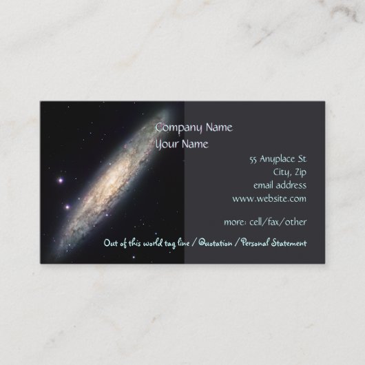 渦状銀河- NGC 253の宇宙のイメージ 名刺 (正面)