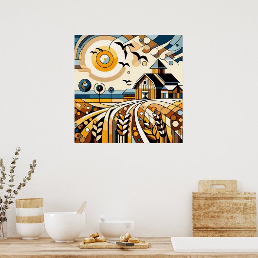 渦素朴 ポスター (キッチン)