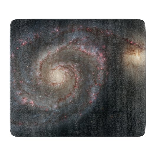 渦銀河系(宇宙)(宇宙)(メシエ51A) カッティングボード (正面)