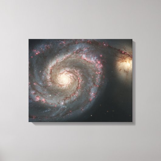 渦銀河系(宇宙)(宇宙)(メシエ51A) キャンバスプリント (正面)