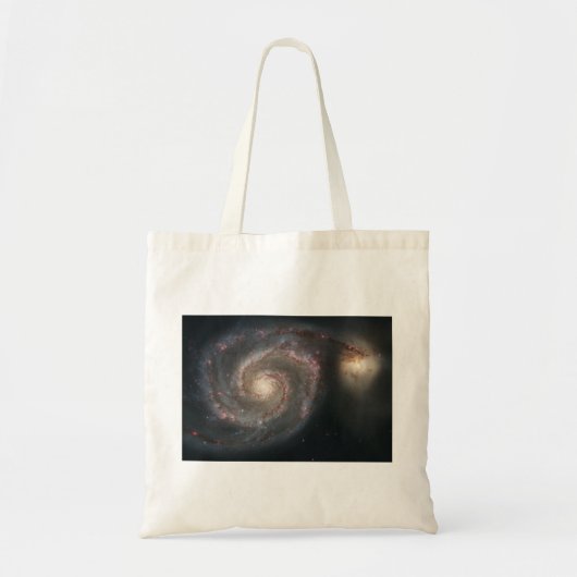渦銀河系(宇宙)(宇宙)(メシエ51A) トートバッグ (正面)