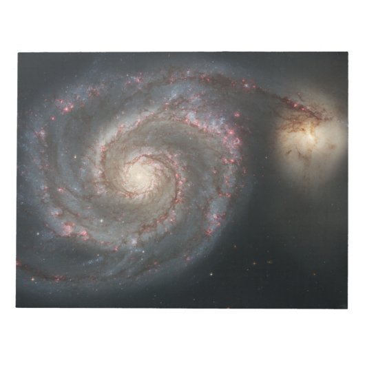 渦銀河系(宇宙)(宇宙)(メシエ51A) ノートパッド (正面)