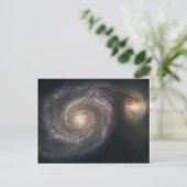 渦銀河系(宇宙)(宇宙)(メシエ51A) ポストカード (スタンド正面)