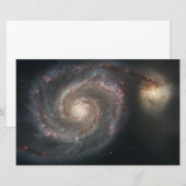 渦銀河系(宇宙)(宇宙)(メシエ51A) 便箋 (正面/裏面)