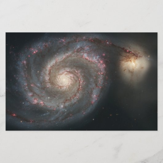 渦銀河系(宇宙)(宇宙)(メシエ51A) 便箋 (正面)