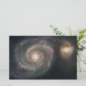 渦銀河系(宇宙)(宇宙)(メシエ51A) 便箋 (スタンド正面)
