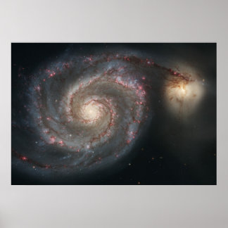 渦銀河系(M51)とコンパニオン銀河系 ポスター