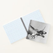 渦雲母 | Silver Unicorn角のある恐竜 ノートブック (内部)