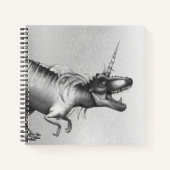 渦雲母 | Silver Unicorn角のある恐竜 ノートブック (正面)