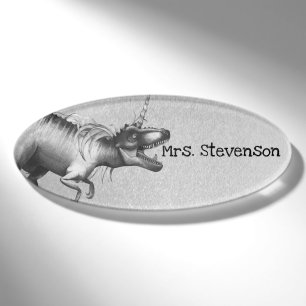 渦雲母 Silver Unicorn角のある恐竜 名札