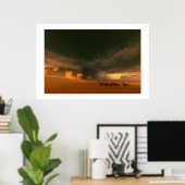 渦風プリント ポスター (ホームオフィス)