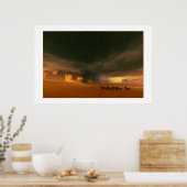 渦風プリント ポスター (キッチン)