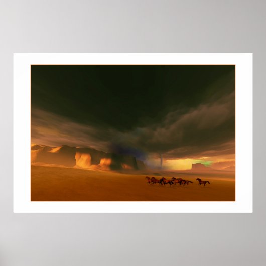 渦風プリント ポスター (正面)