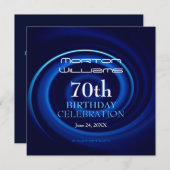 渦70番目の誕生祝い招待状 招待状 (正面/裏面)