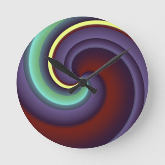 渦 ラウンド壁時計 (正面)