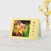 「渦」誕生日グリーティングカード カード (黄色い花)