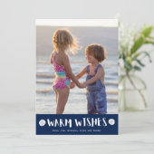 温かいお願いフロリダビーチファミリーフォトクリスマス シーズンカード (スタンド正面)