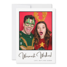 温かいウィッシュおもしろいカップルフォトクリスマスホリデー 