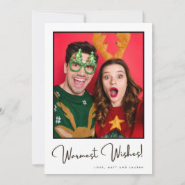 温かいウィッシュおもしろいカップルフォトクリスマスホリデー シーズンカード