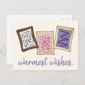 温かいウィッシュズウォームトースターブレックファーストペストリー シーズンポストカード (正面/裏面)
