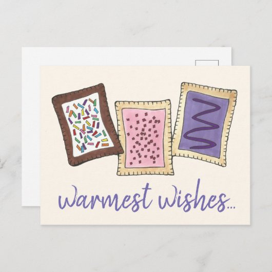 温かいウィッシュズウォームトースターブレックファーストペストリー シーズンポストカード (正面/裏面)